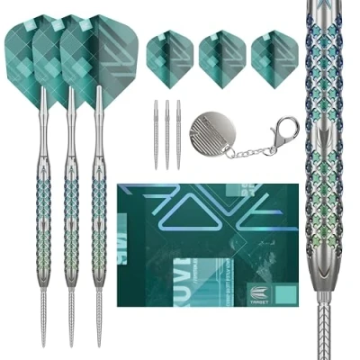Image de Target Darts Rove Steel Tip Swiss Point Darts, 90% Tungsten Dart Set, Barrel 01 22G Jeu de fléchettes à Pointe en Acier, Professionnel avec Pointes suisses et Outils