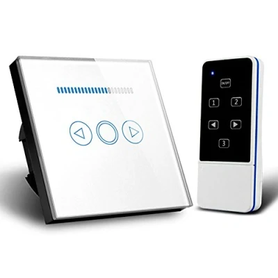 Image de Variateur d’intensité lumineuse tactile avec télécommande EU Standard en verre Crystal Interrupteur intelligent