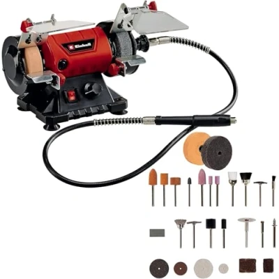 Image de Einhell Touret à meuler TC XG 75 Kit (kit pour travaux de polissage/meulage, bâti métallique compact)