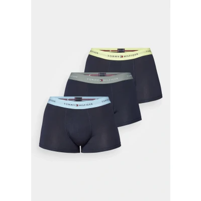 Image de Tommy Hilfiger Signature Trunk 3 PACK Shorty, Homme, Taille: Small, Stonewash green/faded lime/col blue