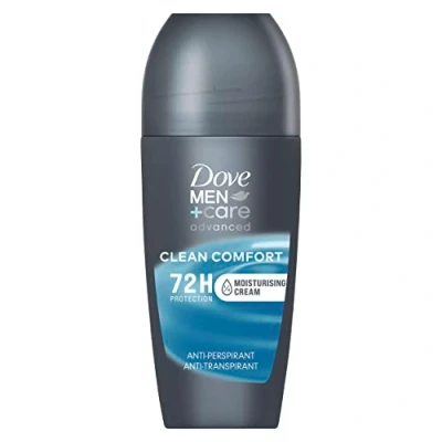 Image de Dove Men+Care Advanced Déodorant anti transpirant Roll On Clean Comfort Protège 72 heures contre les odeurs corporelles et la transpiration 50 ml 1 pièce