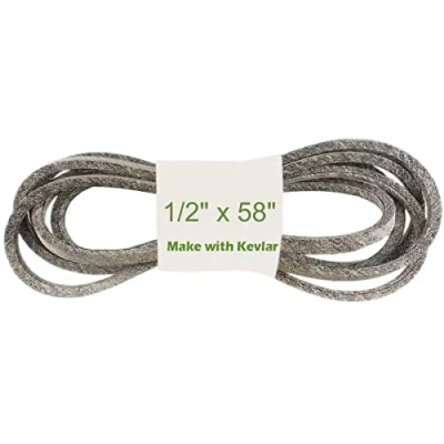 Image de Courroie de tondeuse 1,27 x 147,3 cm fabriquée en Kevlar compatible avec Cub Cadet 754 0434 ; MTD Troy Bilt Toro 117 7648