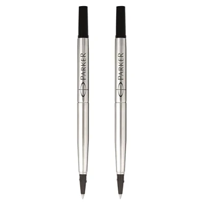 Image de Parker Recharges d&#039;encre pour stylo roller Quink Pointe fine 0,5 mm Encre noire Lot de 2