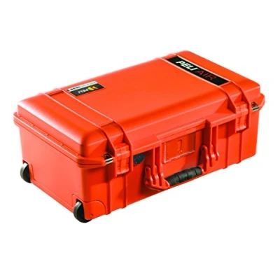 Image de PELI 1535 Air Valise de protection légère à roulettes pour Matériel optique et photographique sensible, résistante eau poussière, capacité 27L, fabriquée aux US, sans mousse, couleur: orange