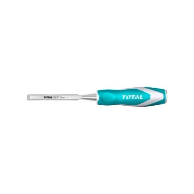 Image de Total Tools Ciseau à bois : 12 x 140 mm Convient la charpenterie et menuiserie pour couper ou ébrécher le Fabriqué en chrome vanadium Poignée bi matière