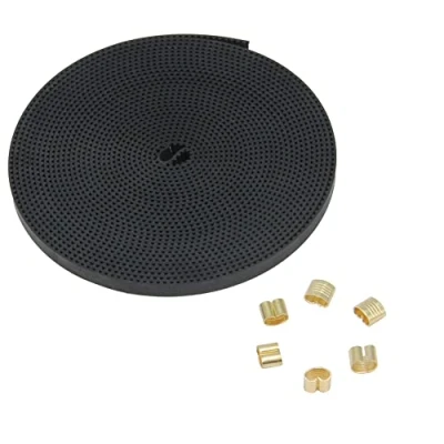 Image de Zeberoxyz GT2 Courroie de distribution ouverte en caoutchouc pour imprimante 3D Ender 3 5 CR10 Noir m Largeur 6 mm avec boucles cuivre