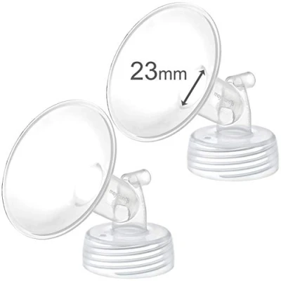 Image de Maymom Lot de 2 pièces pompe à col large 23 mm pour Spectra S1/S2 ; avec bride non originale remplacement Shield (23 deux brides).
