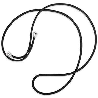 Image de mtb more energy® Bandoulière Cordon de Remplacement pour Collier Smartphone Noir y Compris Les Capuchons Protection (Argent) Corde d&#039;échange Haute qualité