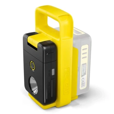 Image de Kärcher Lampe Multifonction sans Fil MFL 2 18, éclairage Optimal dans l&#039;obscurité et Lors des activités de Loisirs, Niveaux luminosité, tête pivotante, utilisable comme Batterie Externe