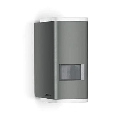 Image de Steinel Applique L 930 S anthracite, 9,3 W LED pour l&#039;extérieur, détecteur de mouvement 140, UP /Downlight, blanc chaud, marche forcée
