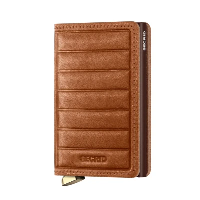 Image de Secrid Slimwallet Emboss Lines Cognac Gravure gratuite
