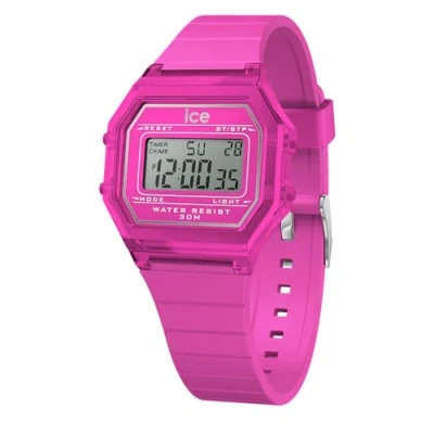 Image de Ice Watch Retro Clear Small Montre à affichage digital pour enfants, Taille: One Size, Pink
