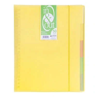 Image de Grafoplas 39425060 Classeur 50 pochettes Système in &amp; out Jaune A4