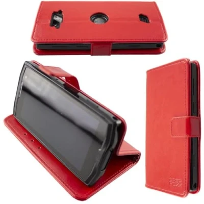 Image de Coque pour Crosscall Core M4 / Go, Bookstyle Case Étui de Protection Antichoc Smartphone (Coque Coloris Rouge)