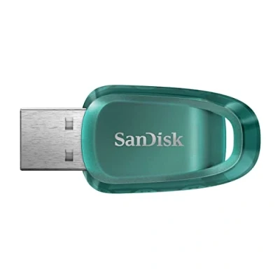 Image de SanDisk Ultra Eco 64 Go Flash Drive, clé USB 3.2, Vitesse de lecture jusqu&#039;à 100 Mo/s Rescue Pro Deluxe Software, Une fabriquée avec plus 70 % plastique recyclé