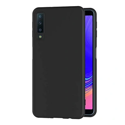 Image de AICEK Coque Samsung Galaxy A7 2018, Noir Silicone pour 2018 Housse Redmi 6 Etui Case (A750 6,0 Pouces)