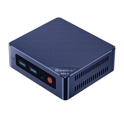 Image de Beelink Mini PC, Ordinateur S13 avec Twin Lake N150 (4C/4T, Max. 3,6 GHz), 16Go So DIMM DDR4 3200 MHz, 500Go SSD M.2 PCIe 3.0 NVMe, WiFi 6/LAN 1000 Mbps/BT 5.2/Deux HDMI/TDP 25W