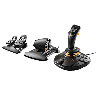 Image de Thrustmaster T16000M FCS Flight Pack Système de contrôle vol complet avec joystick, accélérateur et pédales direction, doté la technologie HEART HallEffect AccuRate pour PC