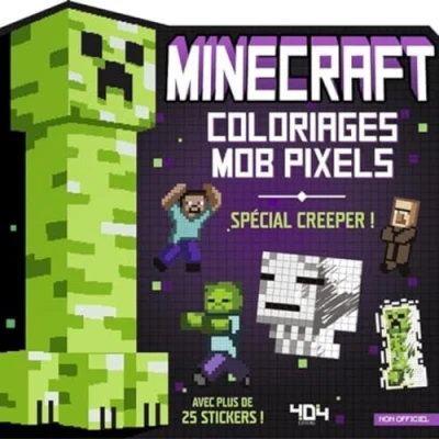 Image de Minecraft Coloriages Mob pixels Creeper Loisirs créatifs jeu vidéo Dès 6 ans