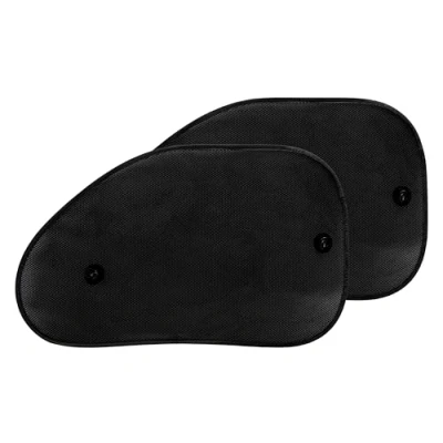 Image de +PWR Car Parts 2 Pare Soleil latéraux à Triple Couche Noir Microperforé Pliable 65 x 38 cm. Protège l&#039;intérieur de la Voiture lumière du Soleil. 100% Polyester Haute qualité.