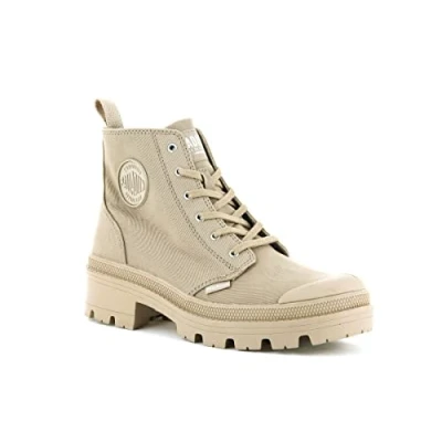 Image de Palladium Pallabase Bottines à plateau, Femme, Taille: 35.5, Caramel Textile