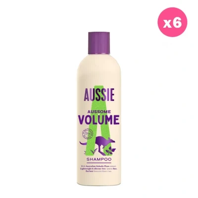 Image de Aussie Aussome Volume Shampooing pour cheveux fins Plat, 300 ml, Lot de 6