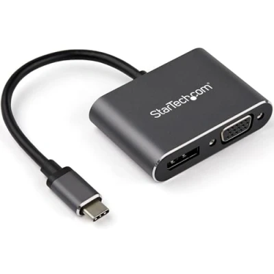 Image de StarTech.com Adaptateur multiport USB C vers DisplayPort ou VGA vidéo 2 en 1 4K 60 Hz Neuf