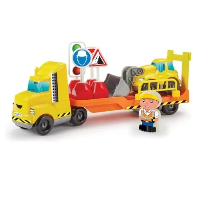 Image de Jouets Ecoiffier 3291 Intervention Chantier Abrick Jeu de Construction pour Enfant Dès 18 Mois Fabriqué en France, Multicouleur