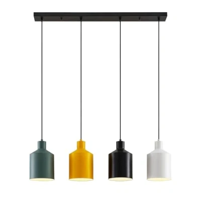 Image de Lindby Suspension Tirane à intensité variable (Moderne) en Noir Métal e. a. pour Salon &amp; Salle manger (à 4 lampes, E27), Luminaire, Lampe Plafond, Luminaire Plafonnier, Suspendue