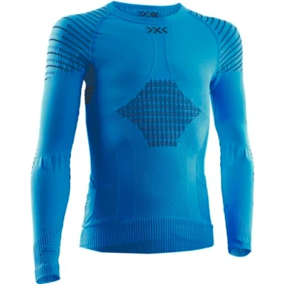 Image de X Bionic Invent 4.0 T Shirt Maillot de Compression Manches Longues Enfant Bleu Taille 10 11