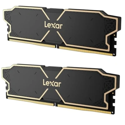 Image de Lexar THOR OC DDR5 Kit RAM 16Go (2x8Go) 6000MHz, mémoire DRAM UDIMM 288 Pin, haute performance ordinateur jeu, soutenir Intel XMP 3.0/AMD EXPO, ECC sur matrice, 1.25V (LD5U08G60C38LG RGD)