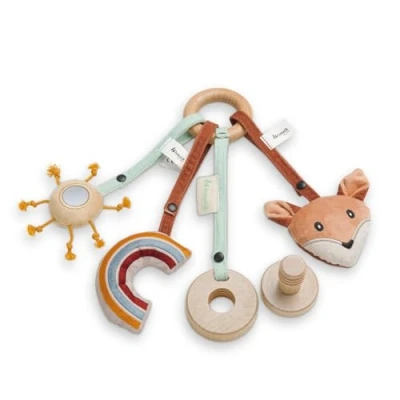 Image de hauck Hochet Bebe Play Catching S Jouet Bébé Dès 0 Mois, Compatible avec Plateau de Jeu pour Chaise Haute Evolutive Alpha+, Beta+ ou Arketa, Coordination Œil Main, Renard