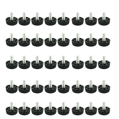 Image de sourcing map 40pcs Pieds de Nivellement Meuble Réglable Pied Patin Jambe Table Chaise Base Protection Plancher 8 Trous M8 x 20 mm Filetage