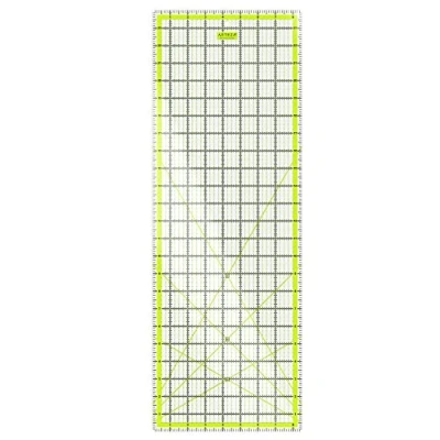 Image de Arteza Règle De Couture En Acrylique Résistant Avec Échelle Pouces 8,5&quot; X 24&quot; (21,6 61 Centimètres) Lignes Quadrillage Bicolores Pour Patchwork