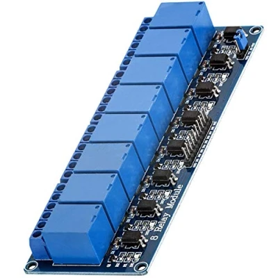 Image de AZDelivery 8 Canaux Module Relais 5V avec Optocoupleur Low Level Trigger Compatible Arduino et Raspberry Pi incluant Un E Book!