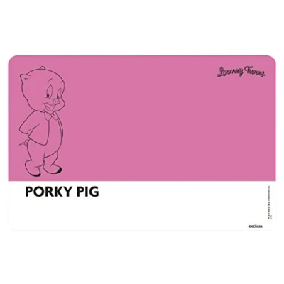 Image de Excelsa Looney Tunes Porky Pig Napperon, Rose, 44 x 29 cm