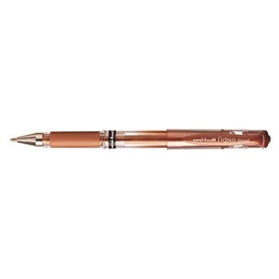 Image de UNI BALL Lot de 3 Rollers encre gel Signo Broad UM153 grip pointe large 1mm bronze