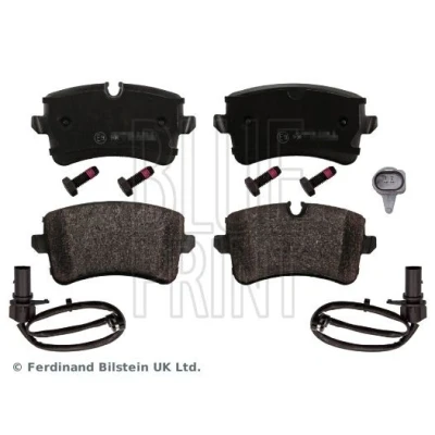 Image de BLUE PRINT ADV184278 Jeu de plaquettes frein Essieu arrière contact signal d&#039;usure inclus avec kit vis AUDI: A6 C7 Berline, A5 B8 Coupe
