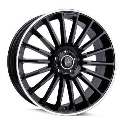 Image de KESKIN 5Trou 18Pouce 112mm Jante alu KT15 SPEED hyper silber schwarz Horn poliert KT158018511230BLP