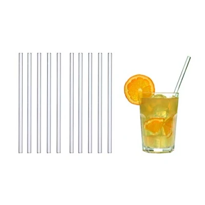 Image de TFA Dostmann Pailles en verre GlasWerk Medium, 14.2016.10, réutilisables, 10 pièces, lavables au lave vaisselle, pour long drinks/latte macchiato, avec brosse de nettoyage