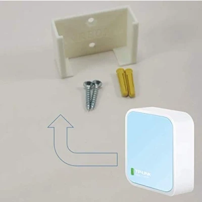 Image de Tp Link Wr802N Nano WiFi Router Support Mural sous Bureau Blanc