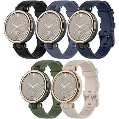 Image de Tyogeephy Bracelet pour Garmin Lily, Souple Silicone Remplacement GPS Lily Smartwatch (No Tracker)