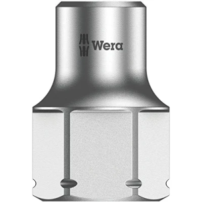 Image de Wera 05003668001 8790 FA Douille à carré Zyklop avec emmanchements 1/4&quot; et hexagonal Hex 11, 5.5 mm, Argent