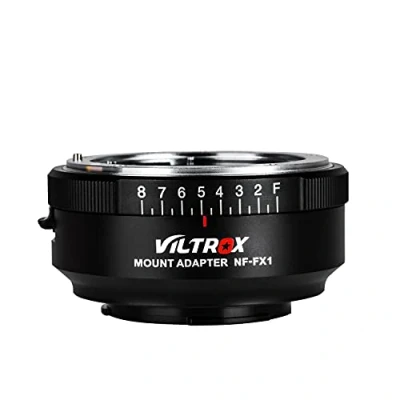 Image de VILTROX NF FX1 Adaptateur de Monture d&#039;objectif Mise au Point Manuelle pour Objectif Nikon G/F/AI/S/D Mount Series vers Fuji X Mirrorless Camera avec Ouverture réglable