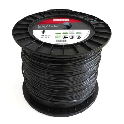 Image de Fil en étoile Oregon Nylium pour coupe bordures et débroussailleuses, cinq arêtes une finition propre, nylon professionnel, convient aux débroussailleuses à essence, 3,3mm 200m (‎106361E)