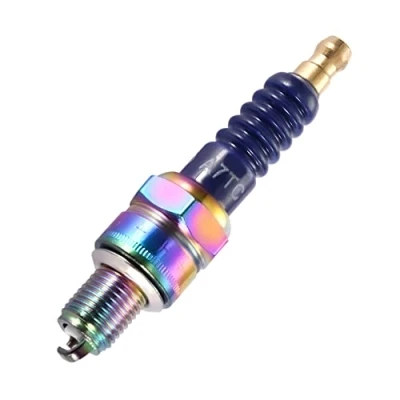 Image de GOOFIT Bleu A7TC bougie d&#039;allumage haute performance remplacement pour moto cyclomoteurs 50cc 70cc 90cc 110cc et ATV 150 karts scooters