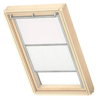 Image de VELUX Original Store Duo Occultant et Tamisant, Cadre Argenté, MK06, Blanc