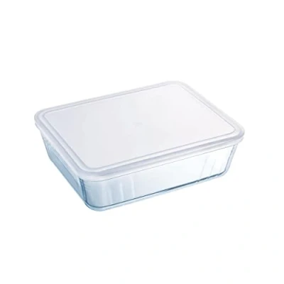 Image de Pyrex Cook &amp; freeze Plat Rectangulaire avec Couvercle Multicolore 27x22 cm