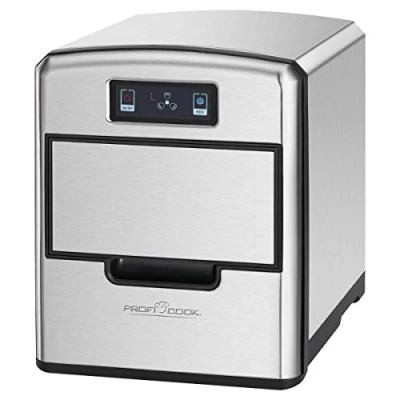 Image de ProfiCook PC EWB 1187 Bac à glaçons avec panneau de commande tactile, disponibles en quelques minutes, 3 tailles au choix, boîtier acier inoxydable qualité supérieure.