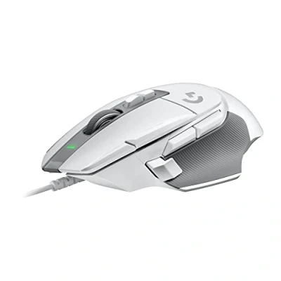 Image de Logitech G G502 X Souris gaming Filaire LIGHTFORCE boutons primaires hybrides optique mécanique, capteur HERO 25K, compatible avec PC macOS/Windows Blanc